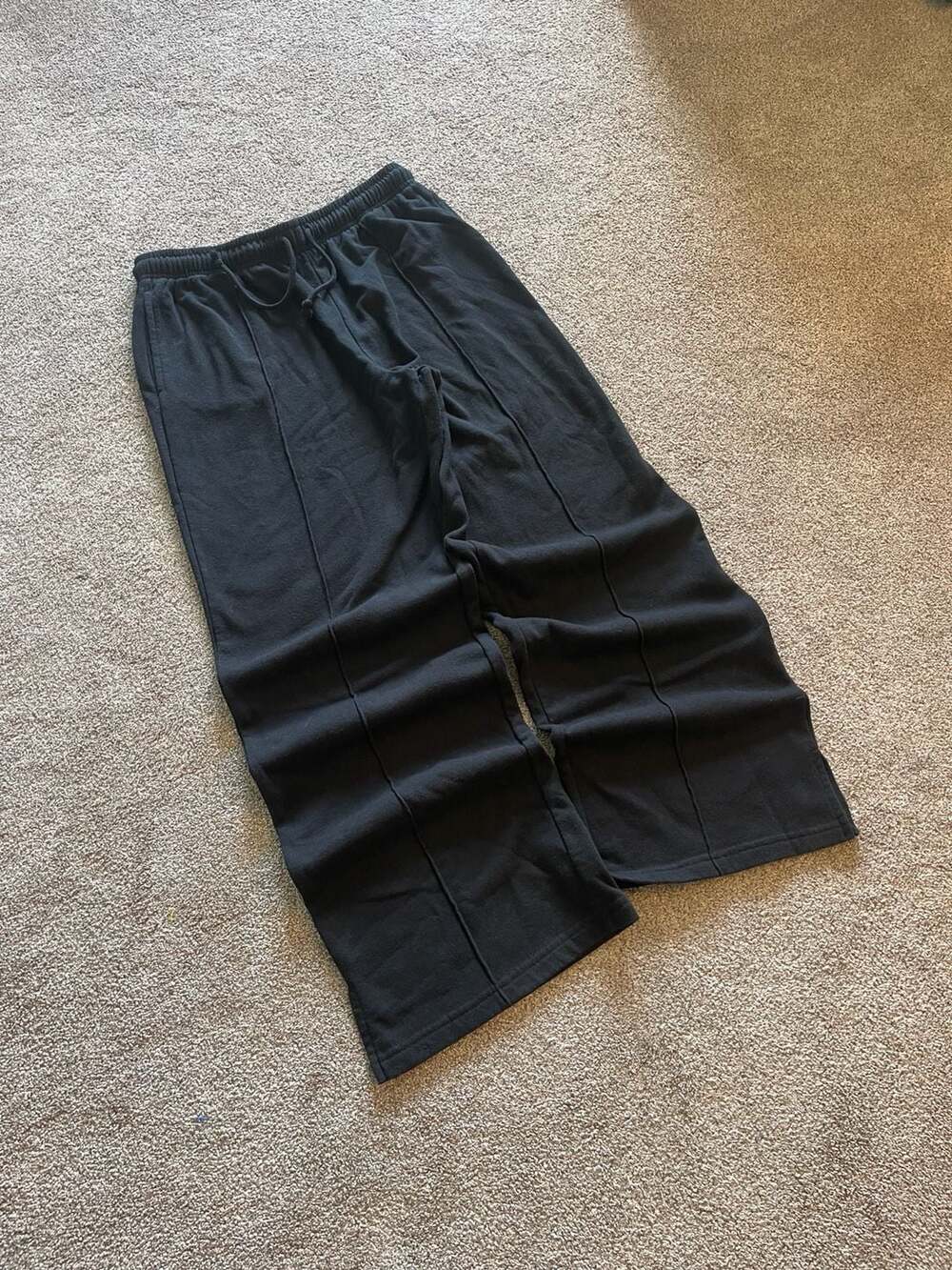 Pink Republic Black Wide Leg Sweatpants